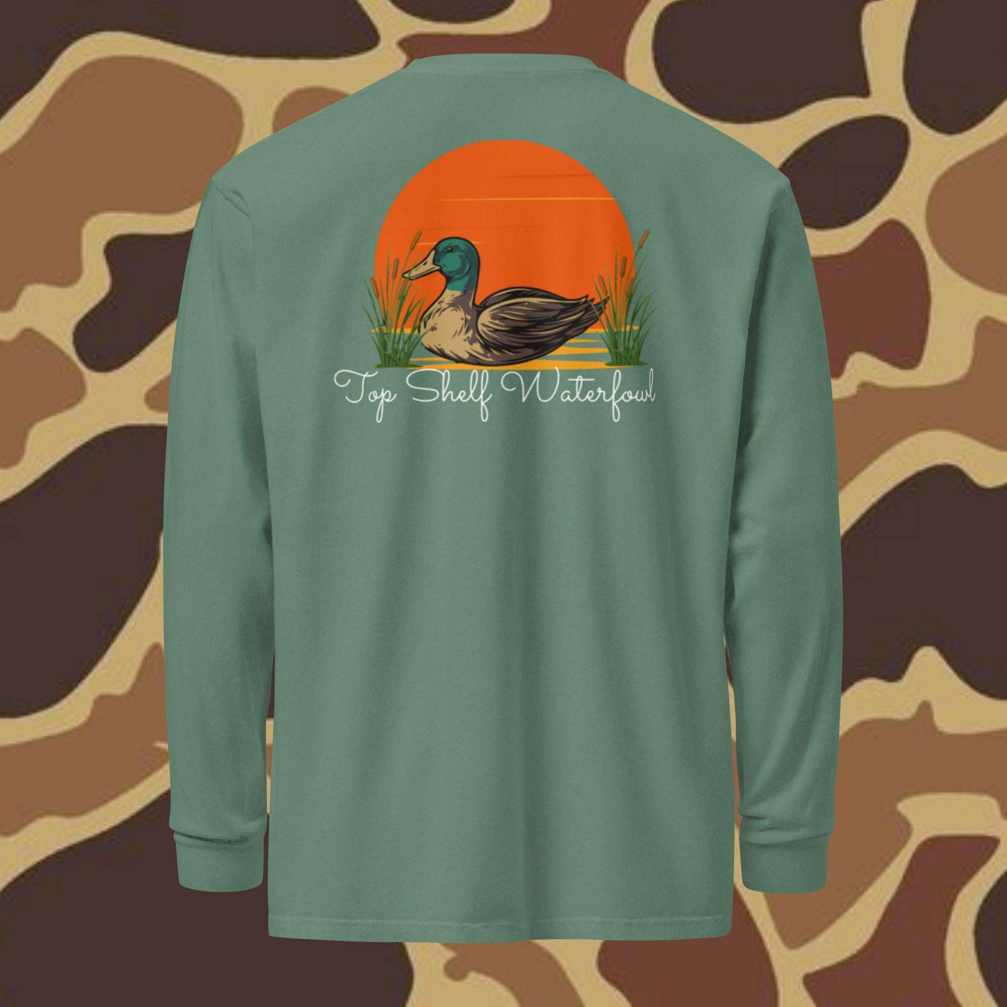 Men's Sunset Duck long-sleeve shirt – Top Shelf Waterfowl